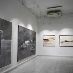 Exposición / Bronce, papel y lienzo